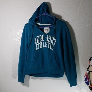Medium pullover turquoise hoodie